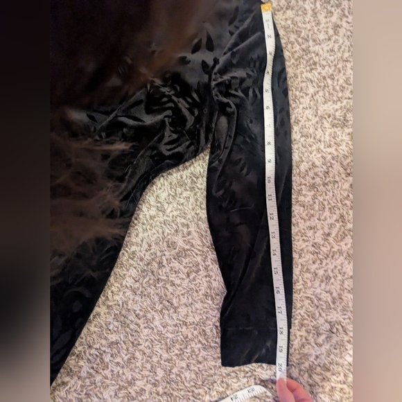 Vintage 90s Anna Sui Black Velvet Burnout Floral Dress – Size 6 - Picture 6 of 9